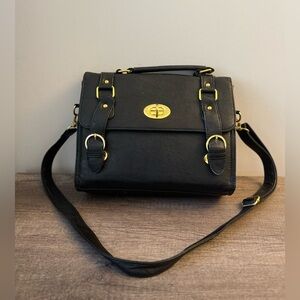 Street Level Faux leather Black Satchel